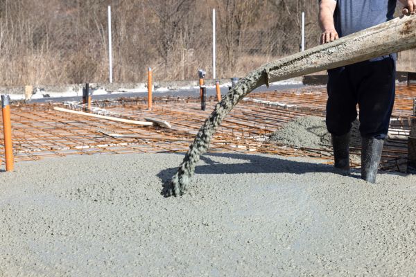 Pole Barn Slab Pouring in Milford