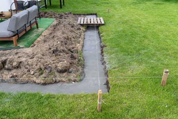 Cement Footer Installation in Milford